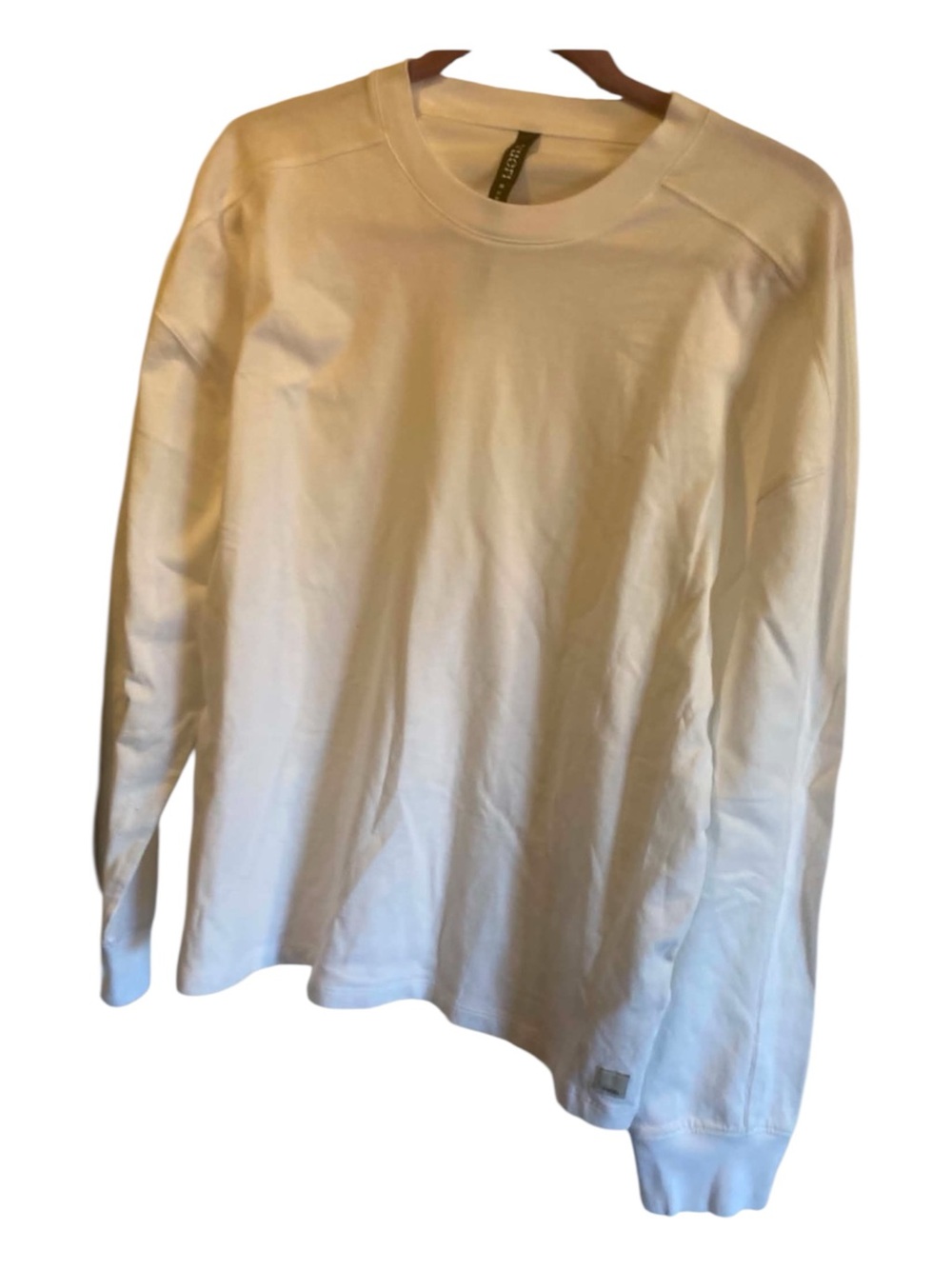 NWT Vuori Long Sleeve Heavyweight Cotton Tee White Size Medium